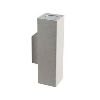 Netlighting OAKLAND Outdoor 2 Light Up Down Light White IP65 25.4x10.3x7.5cm in Light Stone | Size: 25.4x10.3x7.5 cm