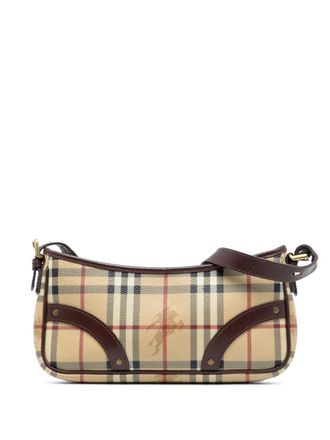 Burberry 2000-2017 Haymarket Check Coated Canvas shoulder bag - Marrone