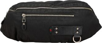 Gucci Abbey Black Multi-Color Canvas Sling Bag (Pre-Owned)