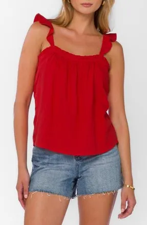 Velvet Heart Carolyn Scoop Neck Tank in Saucy Red at Nordstrom Rack, Size X-Large
