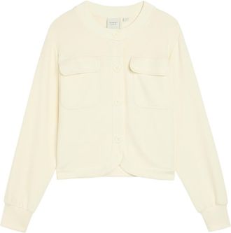 Varley Hartwell Button-through Stretch-jersey Cardigan - Cream - Xxs (UK4 / Xxs)