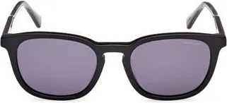 GANT Keyhole Sunglasses in Shiny Black /Smoke at Nordstrom Rack