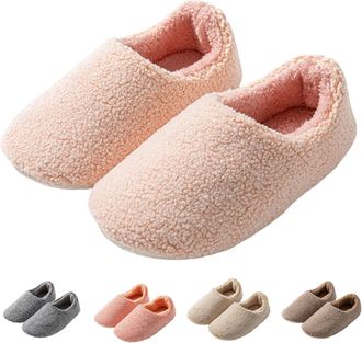 Generic Womens Full Slippers Uk Womens Fluffy Indoor Cosy Warm Winter Booties Slippers Boots Low Top Bootie Slipper Plush Thermal Slipper Casual Outdoor Slide