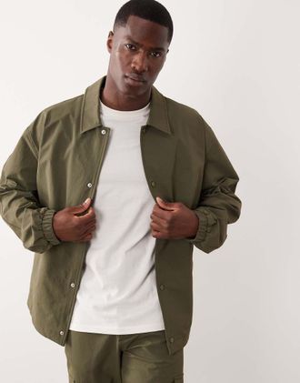 Asos MotionMAX - Giacca coach kaki-Verde