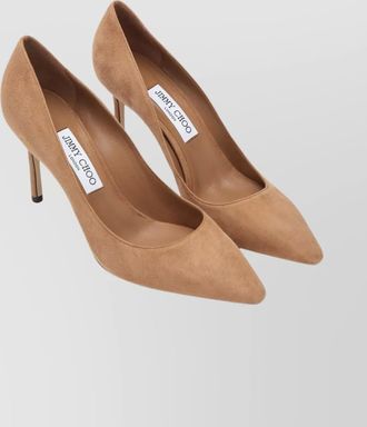 Jimmy Choo London suede stiletto pointed toe pumps