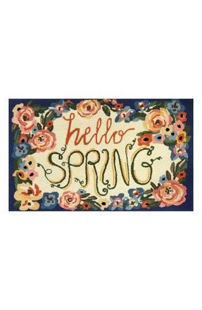 R16 Home Hello Spring Doormat in Navy/multi at Nordstrom Rack, Size 24X36