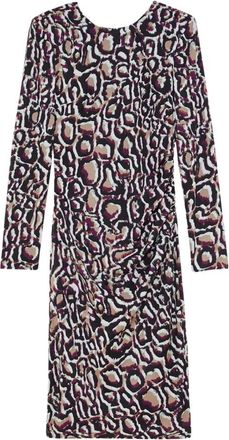Patrizia Pepe Gedrapeerde Jurk Art. 2A2239A9N3 - Dames - Korte kleedjes - Veelkleurig - S - Polyester - Kleedjes