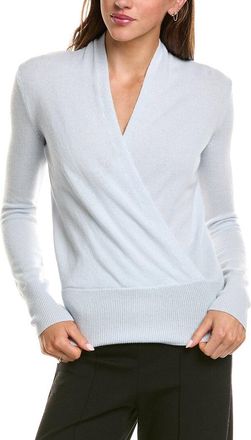 Sofiacashmere Modern Faux Wrap 100% Cashmere Sweater