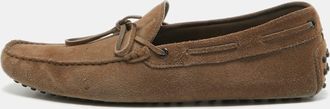 Tod's Tods Light Brown Suede Bow Loafers