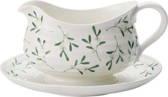 Portmeirion Sophie Conran Mistletoe 19Oz Sauce Boat & Stand