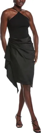 Aidan Mattox Solid Mid Dress