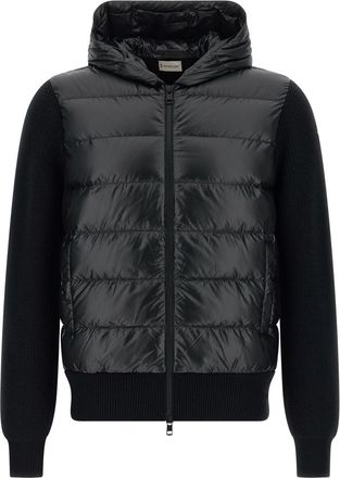 Moncler Black Wool Cardigan