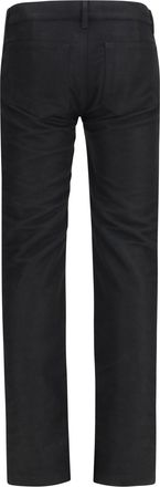 Rick Owens Mens Vega Jeans With Side Zip Black Merino Wool Ovis Aries
