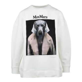 Max Mara Bacco Sweatshirt - Dames - Sweatshirts - Wit - S - Katoen - Hoodies & sweatvesten