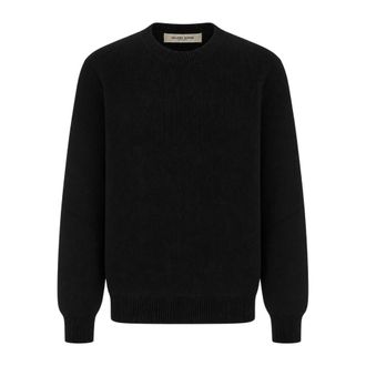 Golden Goose Maglione Girocollo a Coste - - Knitwear - Uomo - Nero - L