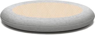 OEM Coj&iacute;n Redondo Para Silla De 40x40 Cm, De Espuma Viscoel&aacute;stica, Con Base Antideslizante Invisible, Color Gris Claro, 4 Unidades
