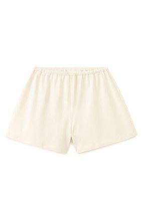 Mango Cotton Pajama Shorts in Pastel Yellow at Nordstrom, Size Medium