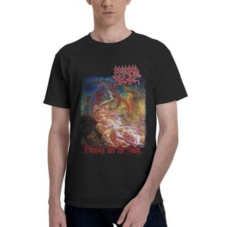 Generic Mens Angel Metal Band Morbid T-Shirt Short Sleeve Tee-Shirt Basic Simple Vintage Tops Cotton Crew Neck Shirt Black 3XL