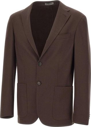 Corneliani Blazer - Heren - Blazers - Bruin - 3XL - Wol - Jassen