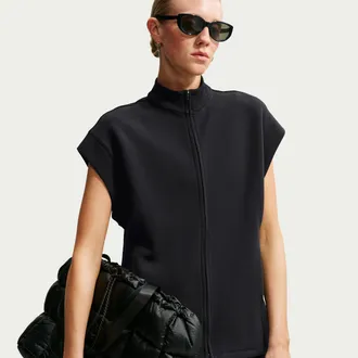 Nike Womens 24.7 ImpossiblySoft Dri-FIT Full-Zip Tunic in Black | IQ7051-010