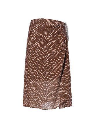 Dries Van Noten Midi Skirt With Irregular Polka Dot Print