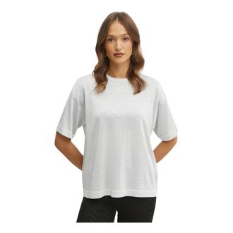Missoni Pul&oacute;ver de manga corta con cuello redondo - Tops - Mujer - Gris - M