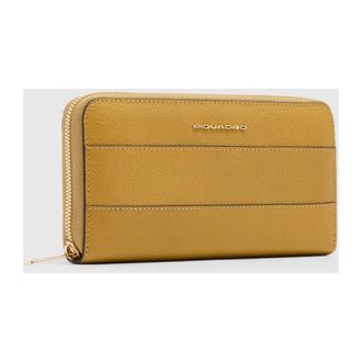 Piquadro Accessoires, Dames, Geel, ONE Size, Leer, Patricia Portemonnee