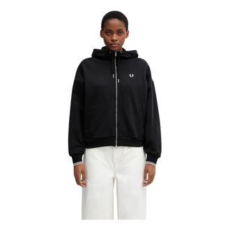 Fred Perry Hoodies & sweatvesten, Dames, Blauw, M, Zip-throughs