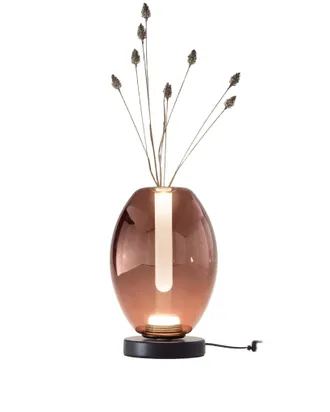 Fabas Luce Lampada Da Tavolo Tully Led 7w Con Struttura In Metallo E Vetro Borosilicato Ametista, Regolazione Touch E Cct 2700k/3000k/4000k - Tully