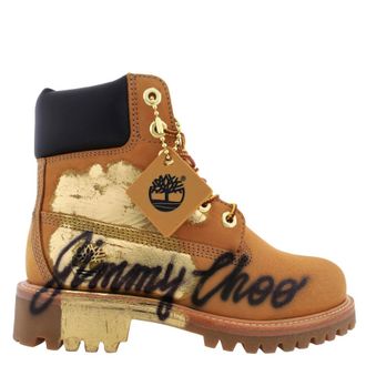 Jimmy Choo London X Timberland 6 Inch Graffiti Boots, Size 5.5