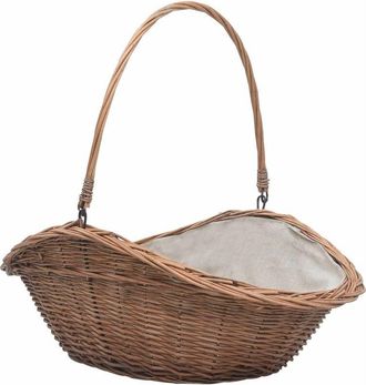 vidaXL Cesta Para Le&ntilde;a Con Asa Sauce Natural 60x44x55 Cm Vidaxl