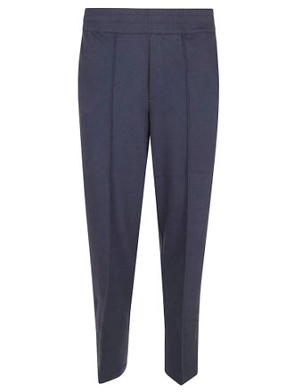 Herno Double-Layered Honeycomb Piqu&eacute; Trousers with Drawstring Waist