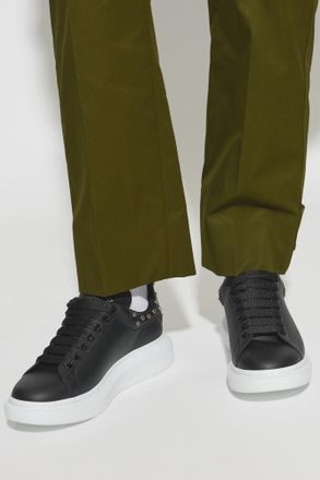 Alexander McQueen Leather Sports Shoes, Mens, Black