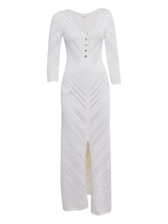 Cult Gaia geometric-pattern maxi dress - White