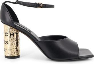 Givenchy Tape Heel Sandalen - Dames - Sandalen met hakken - Zwart - 37 1/2 EU - Leer - Schoenen