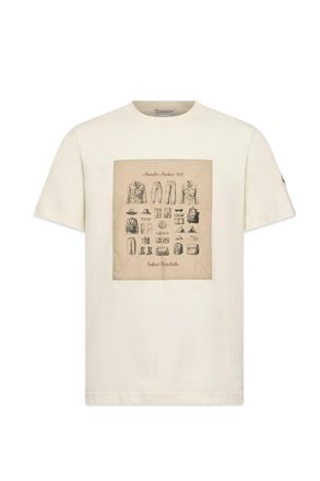 Moncler SEASONAL PRINT T SHIRT Size: L, colour: BEIGE
