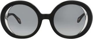 Just Cavalli 51mm Round Sunglasses in Black Black Smoke at Nordstrom Rack