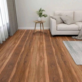 vidaXL vidaXL Tavole di Pavimento 55 pcs Marrone 5,11 m&sup2; PVC