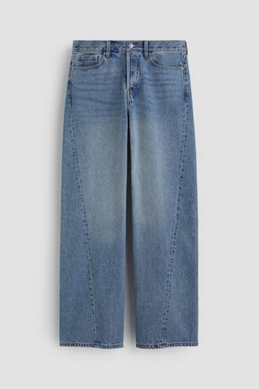 H&M Twisted Jeans in Loose Fit - Blue