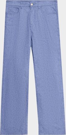 Etro Men & apos;s Linen Blend Straight-Leg Jeans