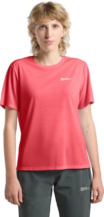 Jack Wolfskin Funktionsshirt JACK WOLFSKIN VONNAN S/S T W, Damen, Gr. XL, orange (sunset coral), Obermaterial: 100% Polyester, Shirts Funktionsshirt