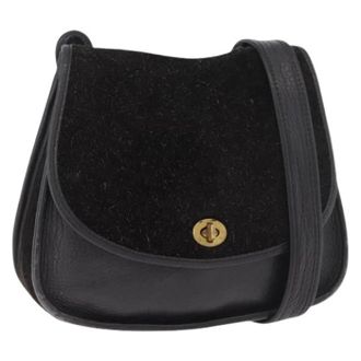 Coach Pre-owned Suede Shoulder Bag - Dames - Pre-owned - Zwart - Maat: ONE Size Su&egrave;de