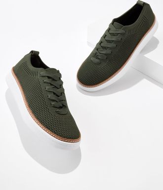 Talbots Brittany Knit Lace-Up Sneakers - Nori - 10 1/2 M Talbots