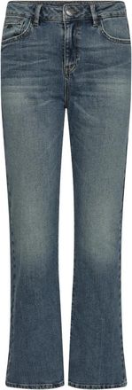 Mos Mosh Vintage Wash Flare Jeans Blauw - Dames - Bootcut Jeans - Blauw - W24 - Katoen - Jeans