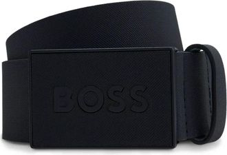 HUGO BOSS Heren, Accessoires, Blauw, Maat: 95 CM Leer