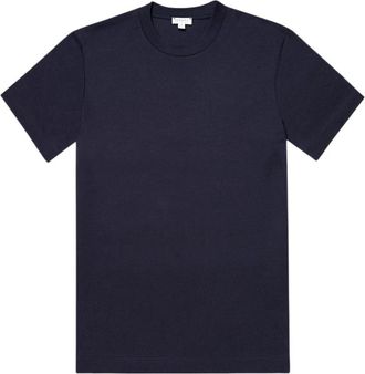 Sunspel Relaxed Fit Heavyweight T-Shirt - Heren - T-shirts - Blauw - S - Katoen - Tops