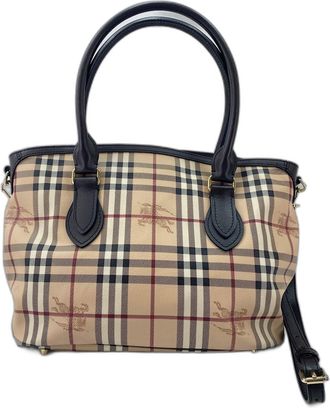 Burberry Brown Pvc Tote Bag (Pre-Owned)