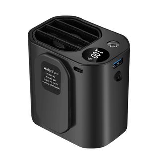 OEM Ventilador Port&aacute;til Multifuncional Recargable Para Camping, Ideal Para Escritorio O Para Usar Sobre El Cuello, Con 3 Velocidades, Luz Led Y Funci&oacute;n De