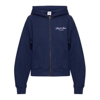 Sporty & Rich Zip-throughs, unisex, Blue, Size: XS The Hoodie