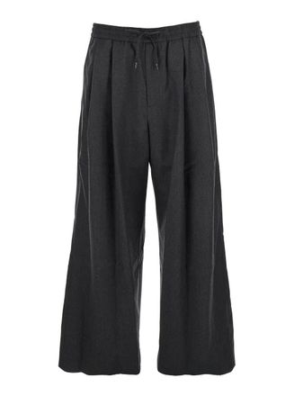 Juun.J Juun. J Grey Trousers With Elastic Waist And Pleated Design In Wool Man